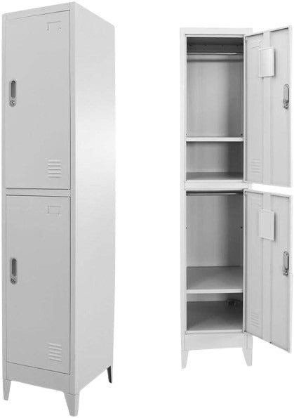 vestiaire metallique 2 cases superposées