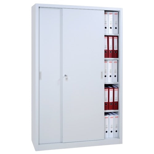 Armoire de bureau à porte coulissantes métallique
